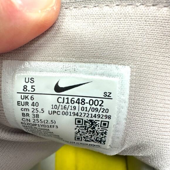 Nike Vandalised Grey Yellow Pink Slip On High Top Sneakers Size 8.5 - Picture 6 of 9